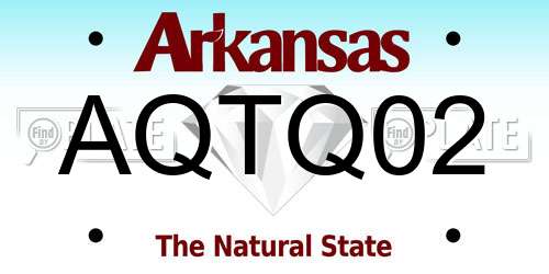 AQTQ02 Arkansas License Plate