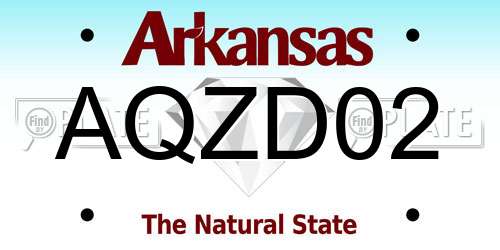 AQZD02 Arkansas License Plate