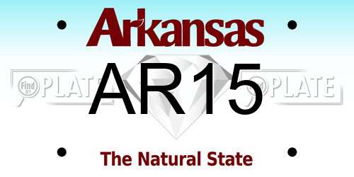 AR15 Arkansas License Plate