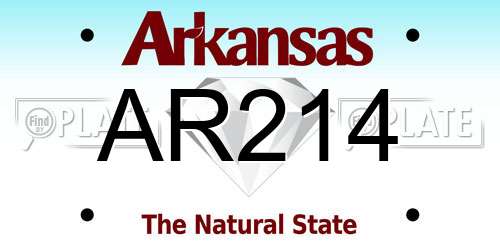 AR214 Arkansas License Plate