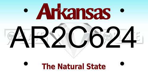 AR2C624 Arkansas License Plate