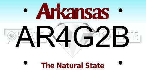 AR4G2B Arkansas License Plate