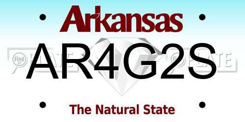 AR4G2S Arkansas License Plate