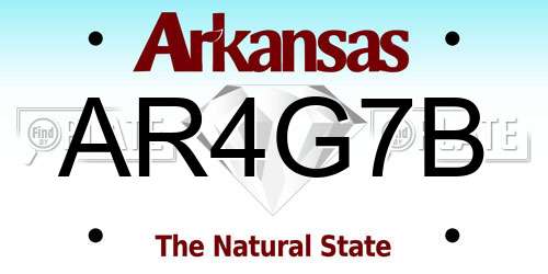 AR4G7B Arkansas License Plate