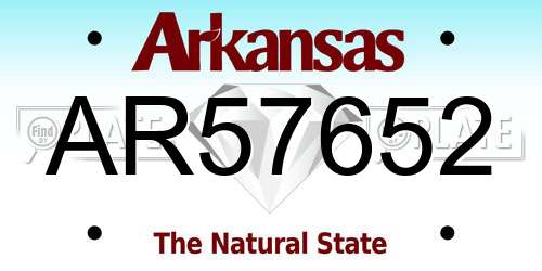 AR57652 Arkansas License Plate
