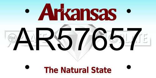 AR57657 Arkansas License Plate