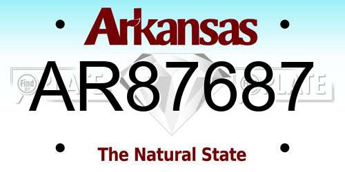 AR87687 Arkansas License Plate