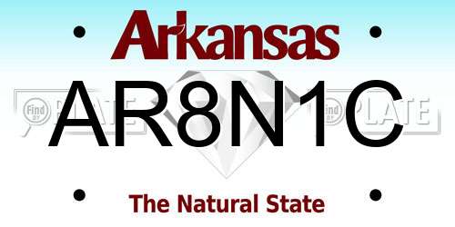 AR8N1C Arkansas License Plate