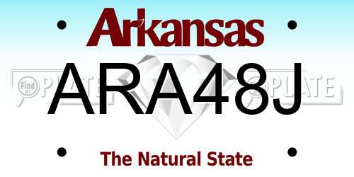 ARA48J Arkansas License Plate
