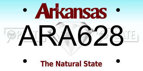 ARA628 Arkansas License Plate