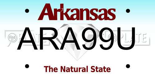 ARA99U Arkansas License Plate