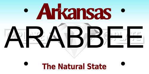 ARABBEE Arkansas License Plate