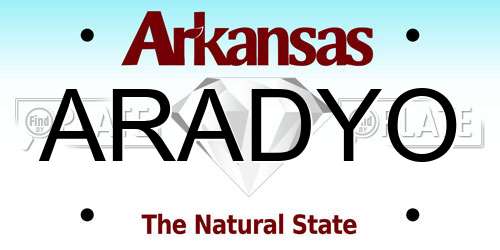 ARADYO Arkansas License Plate