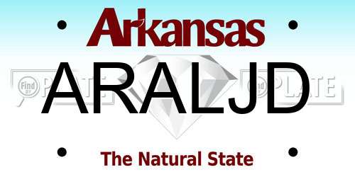 ARALJD Arkansas License Plate