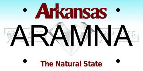 ARAMNA Arkansas License Plate