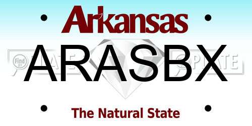 ARASBX Arkansas License Plate