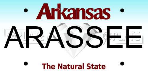 ARASSEE Arkansas License Plate