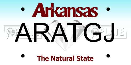 ARATGJ Arkansas License Plate