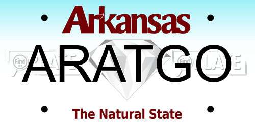 ARATGO Arkansas License Plate