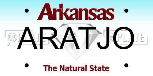 ARATJO Arkansas License Plate