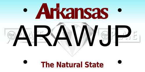 ARAWJP Arkansas License Plate