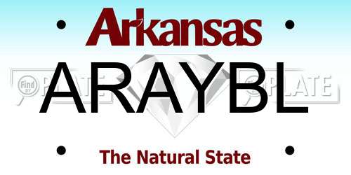 ARAYBL Arkansas License Plate