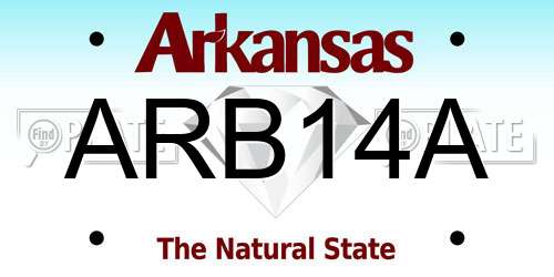 ARB14A Arkansas License Plate