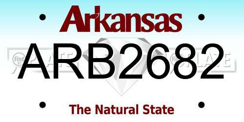 ARB2682 Arkansas License Plate