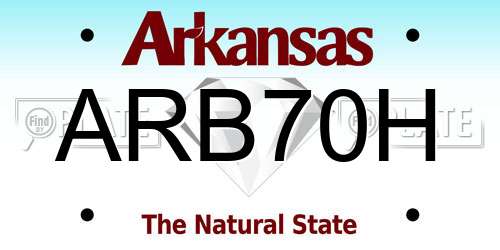 ARB70H Arkansas License Plate