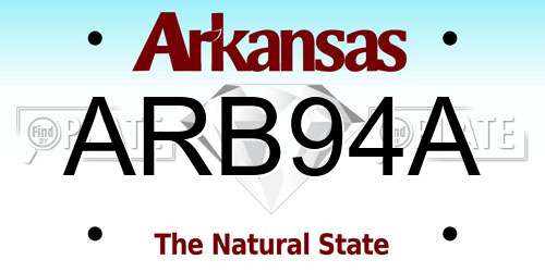 ARB94A Arkansas License Plate