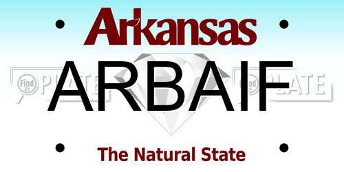 ARBAIF Arkansas License Plate