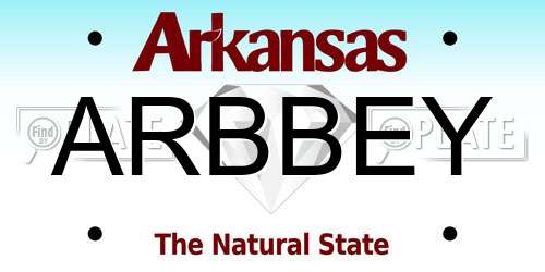 ARBBEY Arkansas License Plate