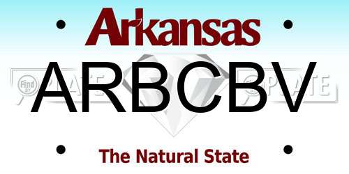 ARBCBV Arkansas License Plate