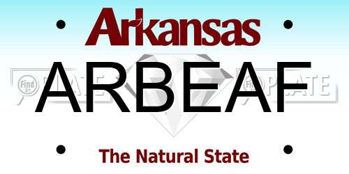 ARBEAF Arkansas License Plate