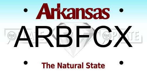 ARBFCX Arkansas License Plate
