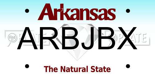 ARBJBX Arkansas License Plate