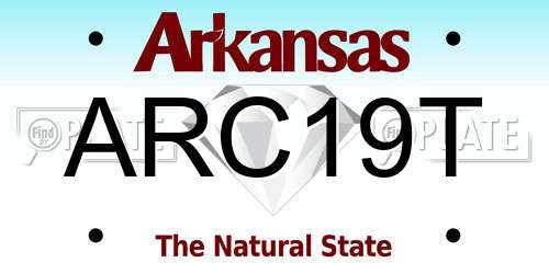 ARC19T Arkansas License Plate
