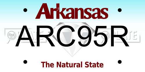 ARC95R Arkansas License Plate