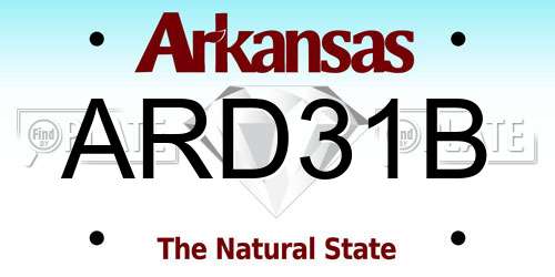 ARD31B Arkansas License Plate