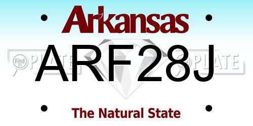 ARF28J Arkansas License Plate