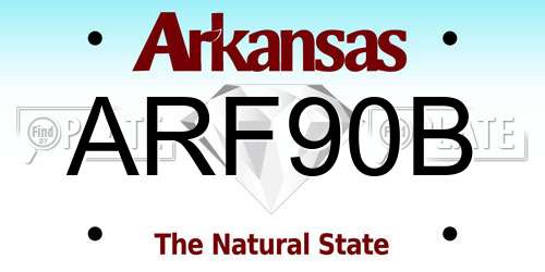ARF90B Arkansas License Plate