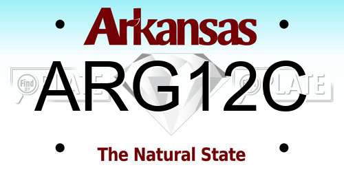 ARG12C Arkansas License Plate
