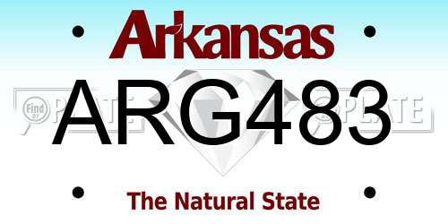 ARG483 Arkansas License Plate