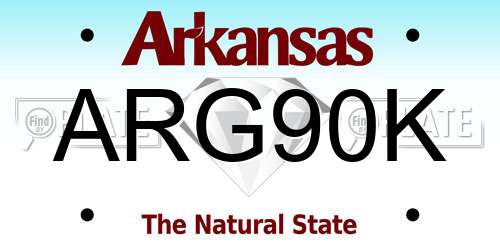 ARG90K Arkansas License Plate