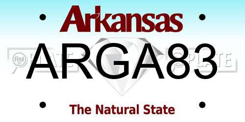 ARGA83 Arkansas License Plate