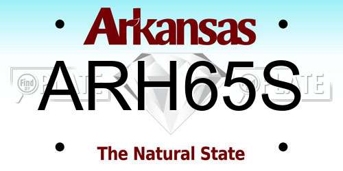 ARH65S Arkansas License Plate