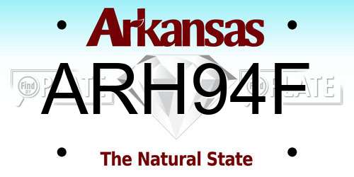 ARH94F Arkansas License Plate