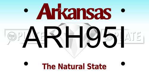 ARH95I Arkansas License Plate