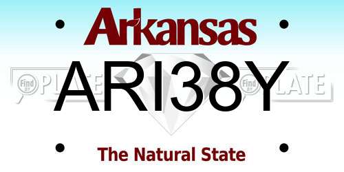 ARI38Y Arkansas License Plate