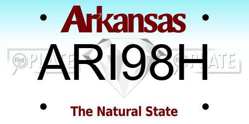 ARI98H Arkansas License Plate